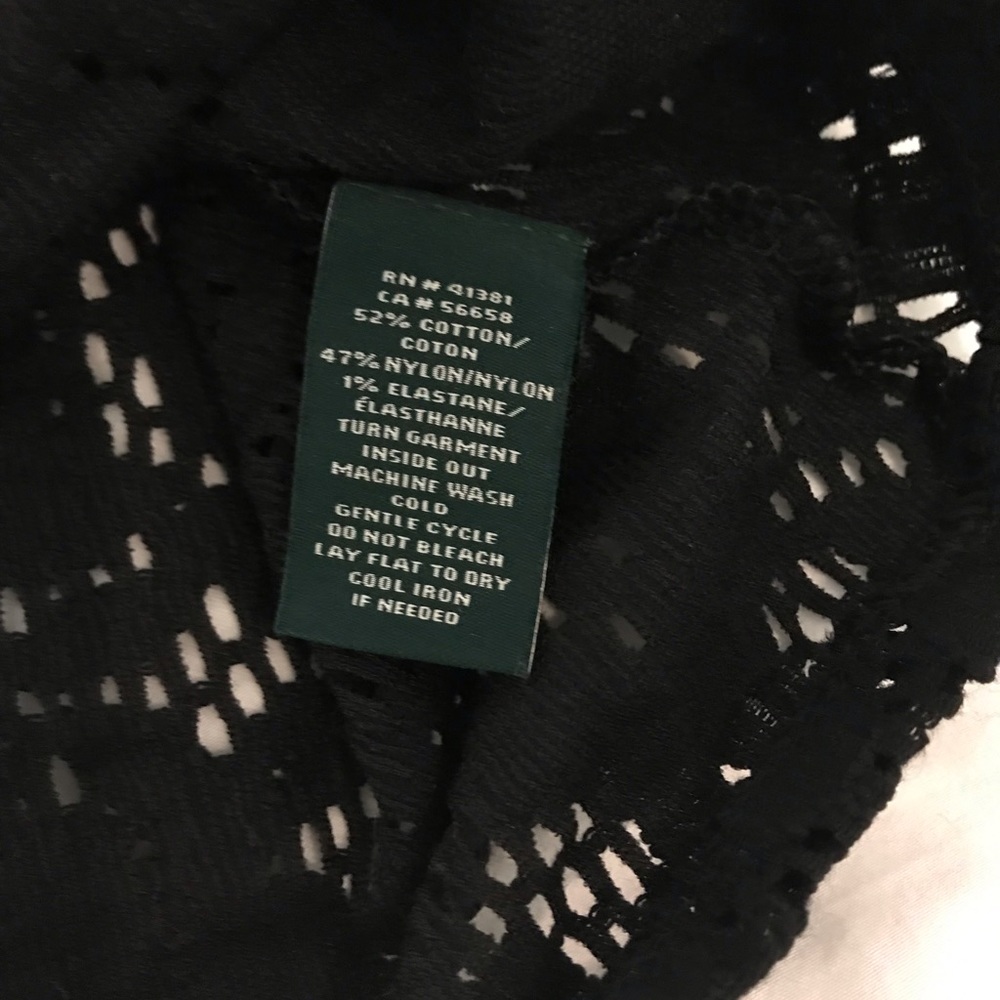 Women’s Lauren by Ralph Lauren black lace top - Picture 5 of 6